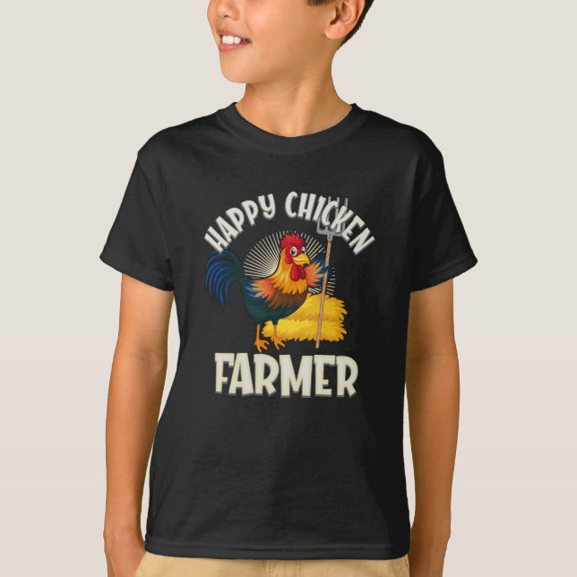 Happy Chicken Farmer T-Shirt (Front)