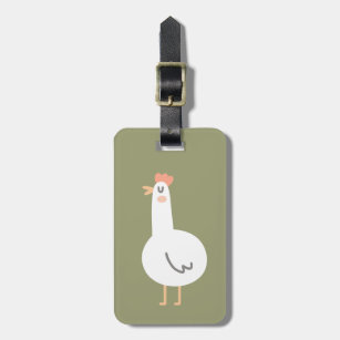 Happy Chicken Luggage Tag