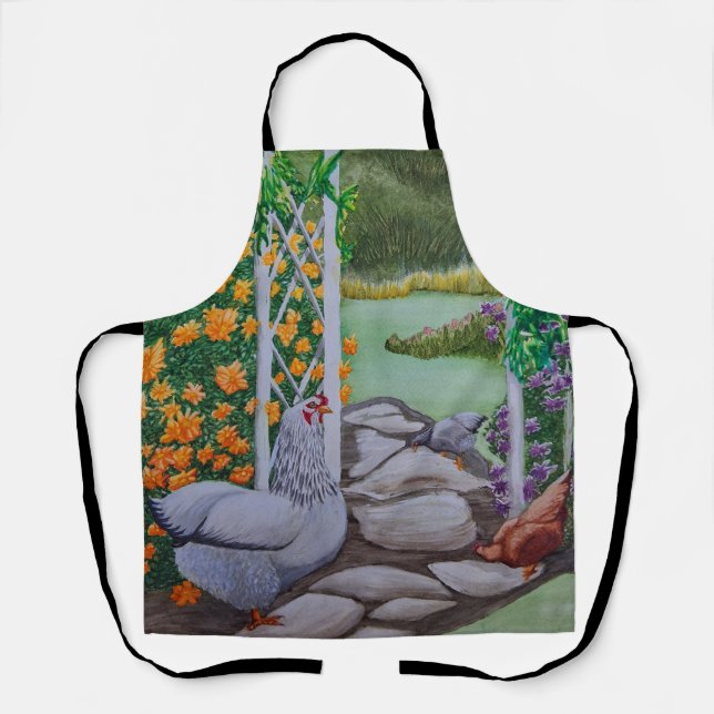 Happy Chicken Park Apron (Front)