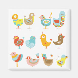 Happy Chickens Magnet