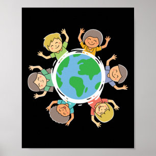 Happy Children - Environmental Protection Earth Da Poster