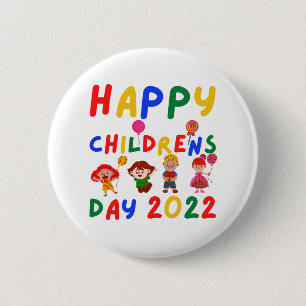 Happy Children's Day 2022 6 Cm Round Badge