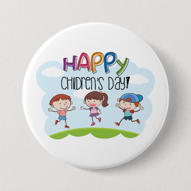 Happy Childrens Day Kids Celebration 7.5 Cm Round Badge (Front)