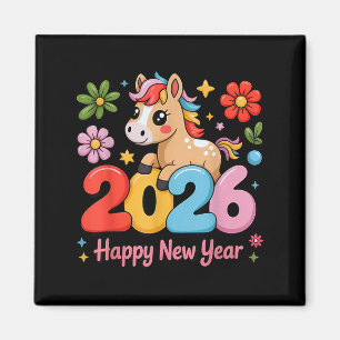 Happy Chinese Lunar New Year 2026 Year Of The Fire Magnet