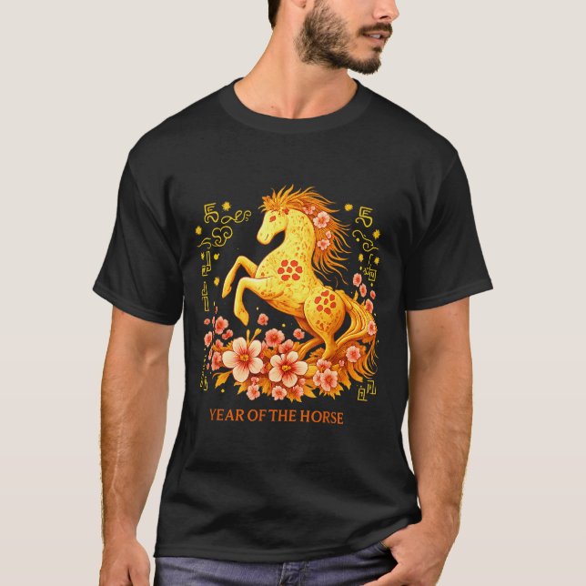 Happy Chinese Lunar New Year 2026 Year Of The Hors T-Shirt (Front)