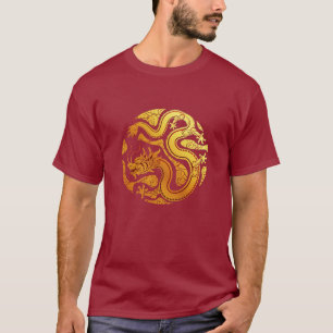 Happy Chinese Lunar New Year DRAGON Burgundy Red T-Shirt