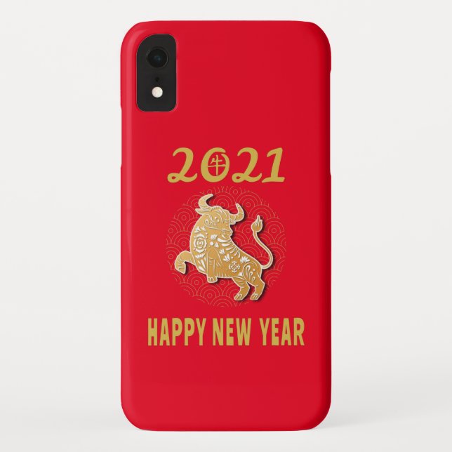 Happy Chinese New Year 2021 Case-Mate iPhone Case (Back)