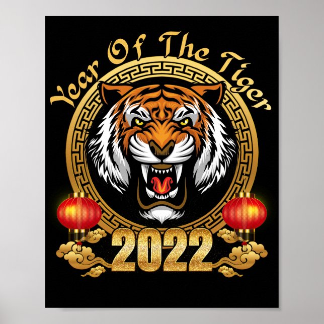 Happy Chinese New Year 2022 Year of the Tiger Poster (Front)