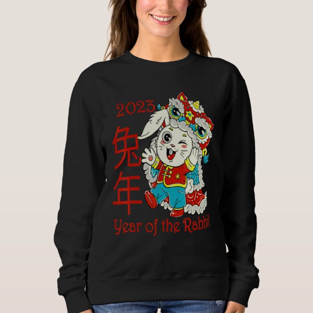 Happy Chinese New Year 2023 Year of the Rabbit Dra Sweatshirt (Front)