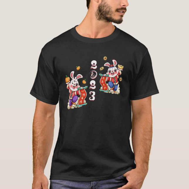 Happy Chinese New Year 2023 Year Of The Rabbit Kid T-Shirt (Front)
