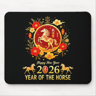 Happy Chinese New Year 2026 Lunar Year Of The Hors Mouse Pad