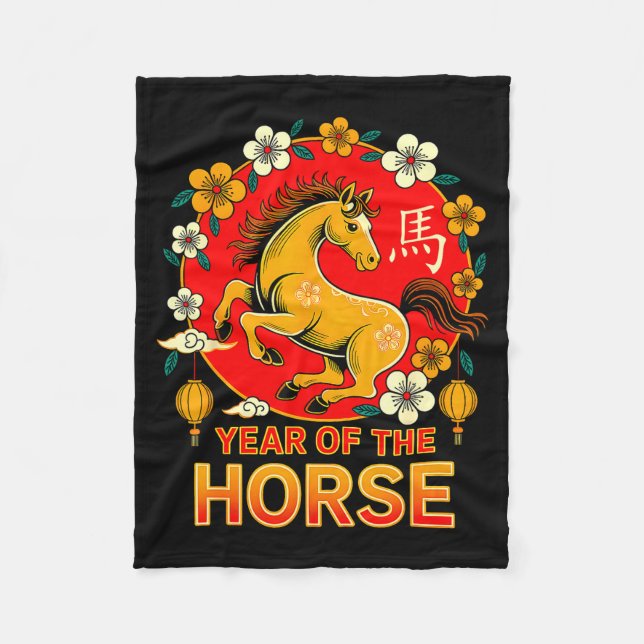 Happy Chinese New Year 2026 Men Women Year Of The  Fleece Blanket (Front)