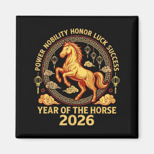 Happy Chinese New Year 2026 Year Of The Horse 2026 Magnet