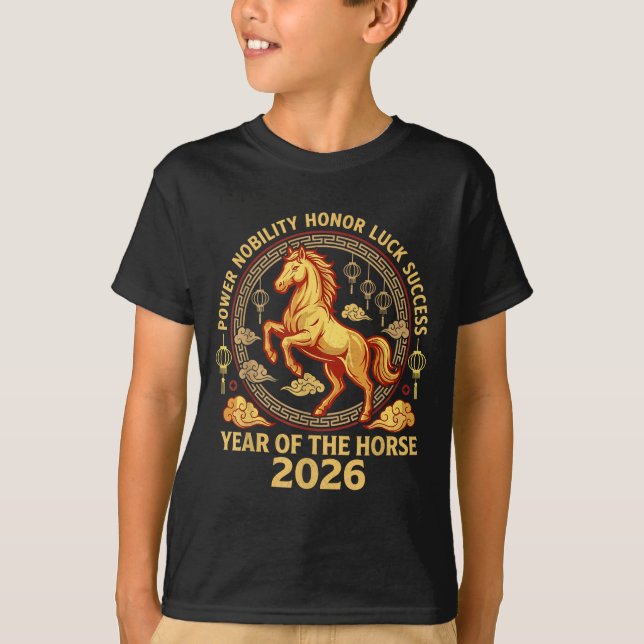 Happy Chinese New Year 2026 Year Of The Horse 2026 T-Shirt (Front)