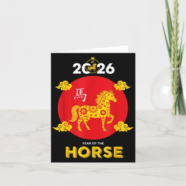 Happy Chinese New Year 2026 Year Of The Horse  Card (Front)