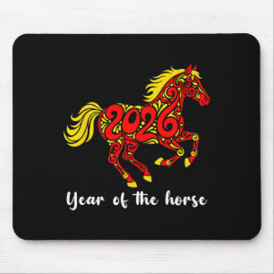 Happy Chinese New Year 2026 Year Of The Horse Horo Mouse Pad