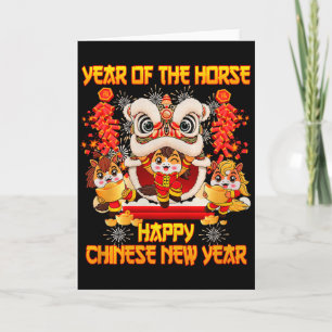 Happy Chinese New Year 2026 Year Of The Horse Kid Card