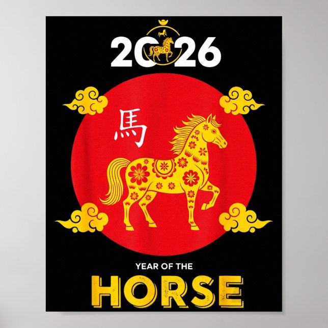 Happy Chinese New Year 2026 Year Of The Horse  Poster (Front)
