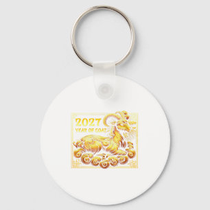 Happy Chinese New Year 2027 - Lunar New Year Goat Key Ring