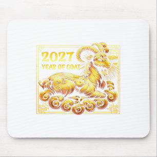 Happy Chinese New Year 2027 - Lunar New Year Goat  Mouse Pad