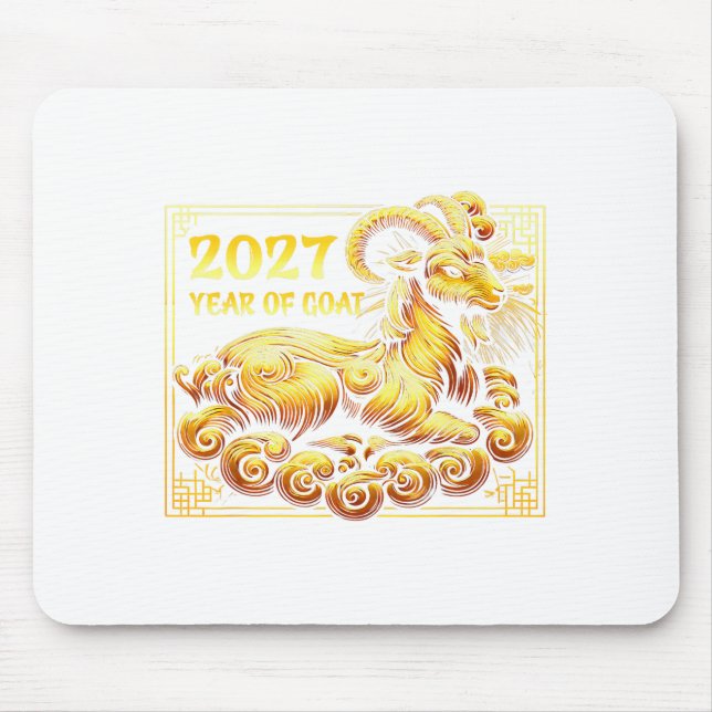 Happy Chinese New Year 2027 - Lunar New Year Goat  Mouse Pad (Front)