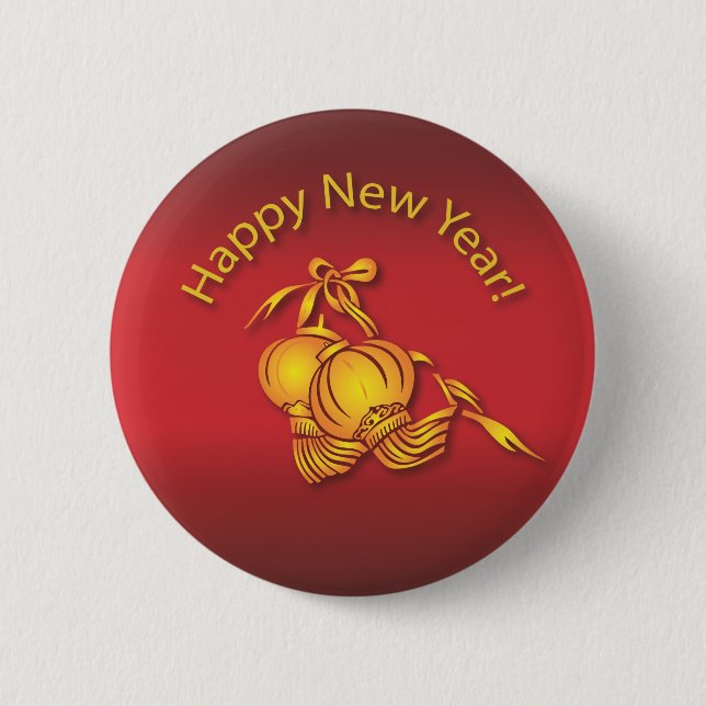 Happy Chinese New Year! 6 Cm Round Badge (Front)