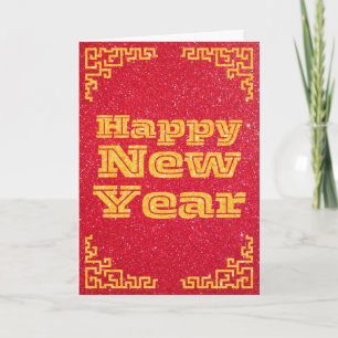 Happy Chinese New Year Glitter Card