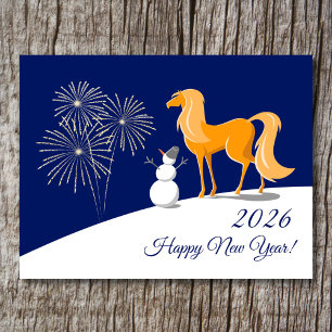 Happy Chinese New Year of the Fire Horse 2026 Holiday Postcard