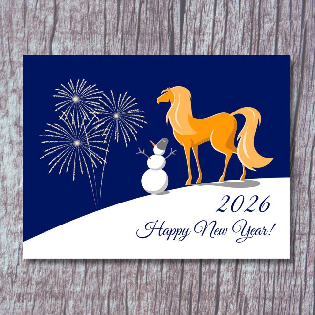 Happy Chinese New Year of the Fire Horse 2026 Holiday Postcard (Creator Uploaded)