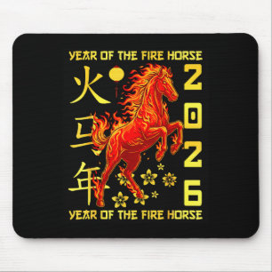 Happy Chinese New Year Of The Horse 2026 Lunar New Mouse Pad