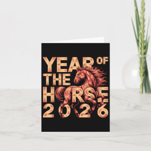 Happy Chinese New Year Of The Horse 2026 Lunar Zod Card