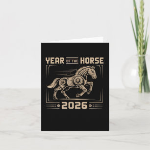 Happy Chinese New Year Of The Horse 2026 Lunar Zod Card