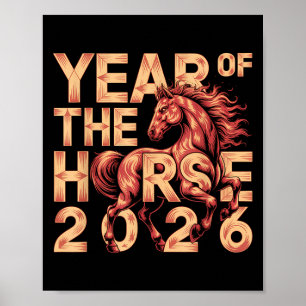 Happy Chinese New Year Of The Horse 2026 Lunar Zod Poster