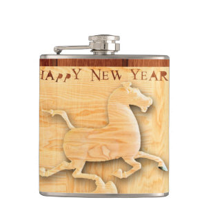 Happy Chinese New Year of the Horse Flask