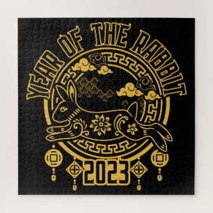 Happy Chinese New Year of the Rabbit 2023 Jigsaw P Puzzle