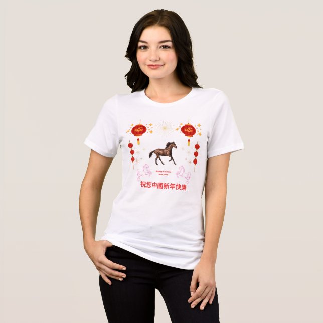 Happy Chinese new year Tri-Blend Shirt (Front Full)