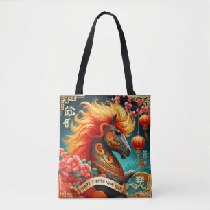 Happy Chinese New Year (Year of the Fire Horse) Tote Bag