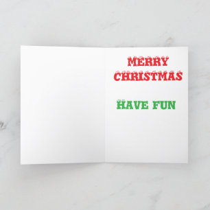 Happy chipmunk christmas thank you card
