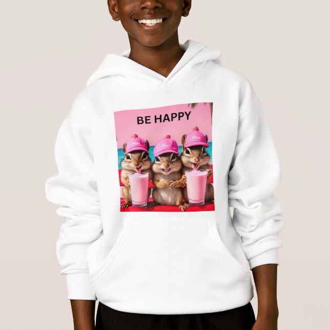 Happy chipmunks strawberry milkshakes (Front)