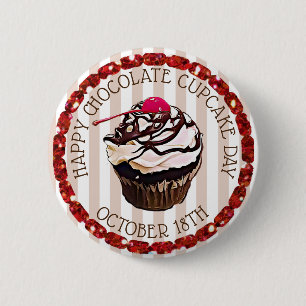 Happy Chocolate Cupcake Day October 18th Button
