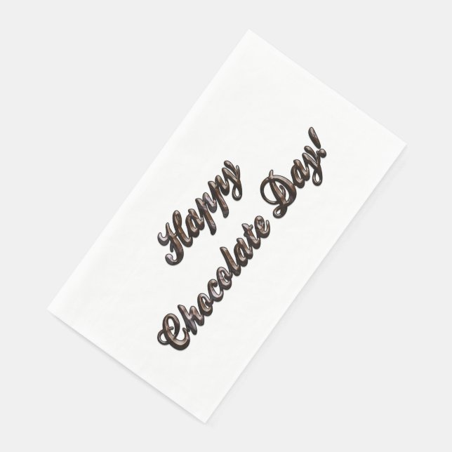Happy Chocolate Day Napkin (Corner)