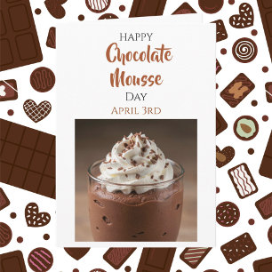 Happy Chocolate Mousse Day   April 3rd   Recipe Card