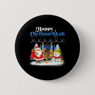 Happy Chrismukkah Funny Hanukkah Christmas Jewis 6 Cm Round Badge