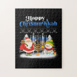Happy Chrismukkah Funny Hanukkah Christmas Jewis Jigsaw Puzzle<br><div class="desc">Santa Christmas Boys Kids Youth Men. Funny Humour graphic tee costume for those who believe in Santa Claus,  love Deer,  Reindeer,  Elf,  Elves,  singing songs,  party decorations,  tree,  hat,  socks This Christmas tee with Graphic is great Christmas gift</div>