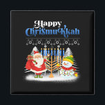 Happy Chrismukkah Funny Hanukkah Christmas Jewis Magnet<br><div class="desc">Santa Christmas Boys Kids Youth Men. Funny Humour graphic tee costume for those who believe in Santa Claus,  love Deer,  Reindeer,  Elf,  Elves,  singing songs,  party decorations,  tree,  hat,  socks This Christmas tee with Graphic is great Christmas gift</div>