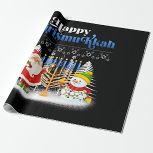Happy Chrismukkah Funny Hanukkah Christmas Jewis Wrapping Paper