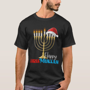 Happy Chrismukkah Funny Jewish Hanukkah Jew Family T-Shirt