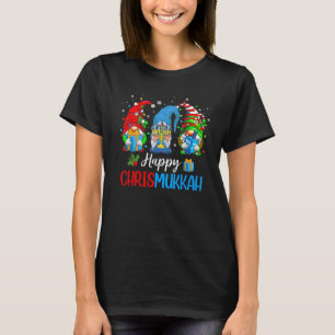 Happy Chrismukkah Gnomes Merry Christmas and Happy T-Shirt