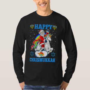 Happy Chrismukkah Hanukkah Christmas Jewish Unicor T-Shirt