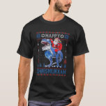 Happy Chrismukkah Hanukkah Christmas Santa Dinosau T-Shirt<br><div class="desc">Happy Chrismukkah Hanukkah Christmas Santa Dinosaur Ugly</div>